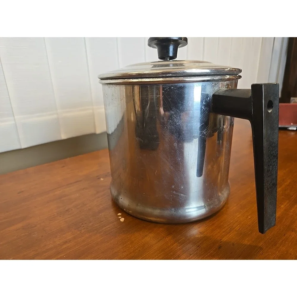 Vintage LIFETIME 10 Cup‎  Coffee Pot Maker Stainless Steel